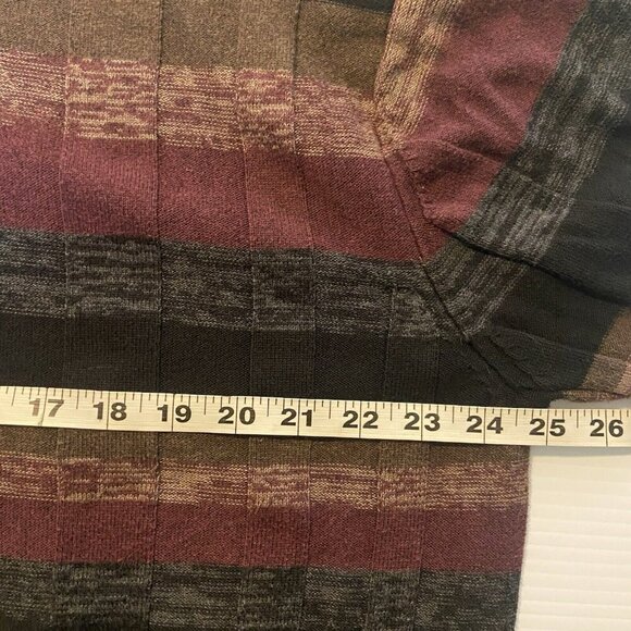 F/X Fusion Textured XXL Striped Crew Neck Long Sleeve Pullover Sweater Grandpa - Picture 9 of 12